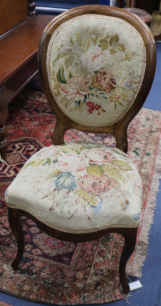 A set of six Spanish rosewood side chairs, circa 1860,